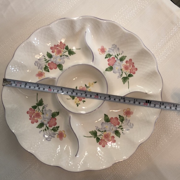 Jay Import Co Fine Ceramic Divided Relish Serving Dish Platter Japan - Picture 7 of 7